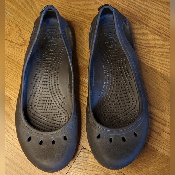 Crocs Women's Size 8 Brown Kadee Slingback Comfort Ballet Slippers - Picture 5 of 8